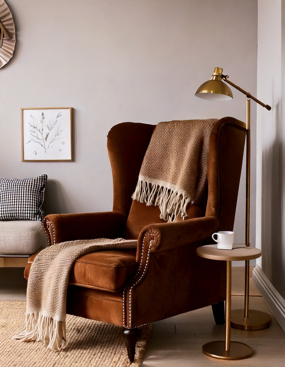 Deep Brown Reading Chair