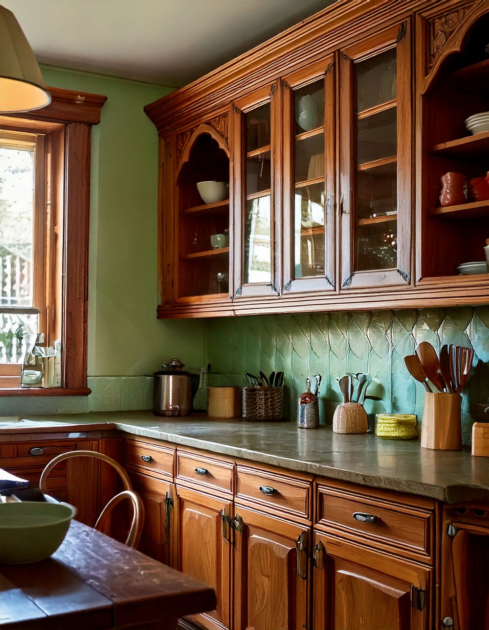 Distressed Finish Cabinets