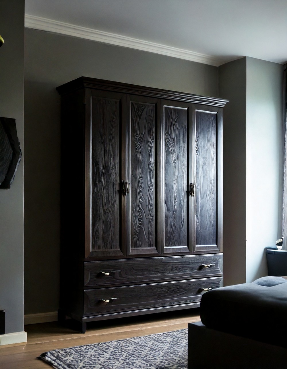 Ebony Stained Wardrobe