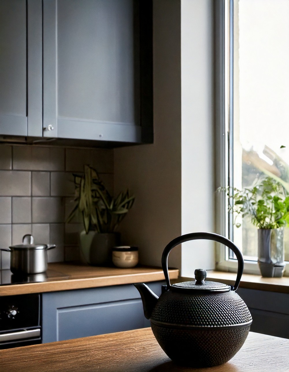 Elegant Cast Iron Teapot