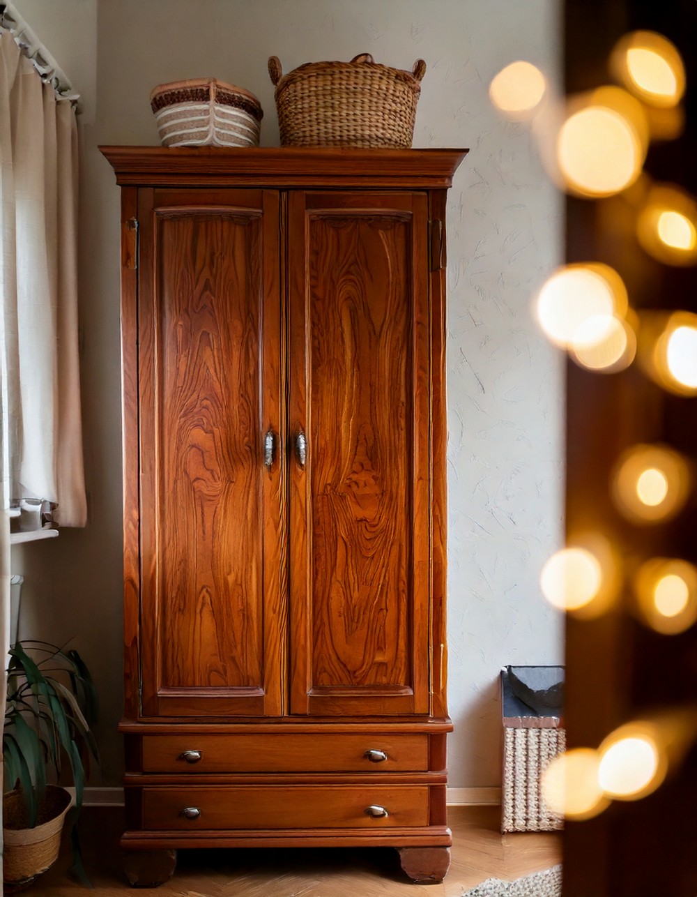 Espresso Wood Wardrobe