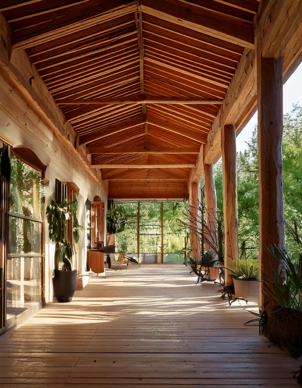 Exposed Wood Beams And Natural Finishes