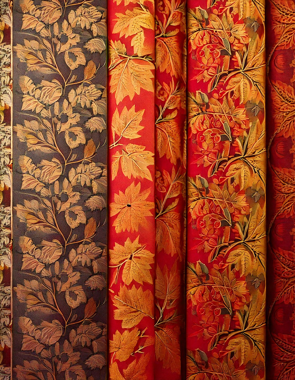 Fabric Panels in Autumn Patterns