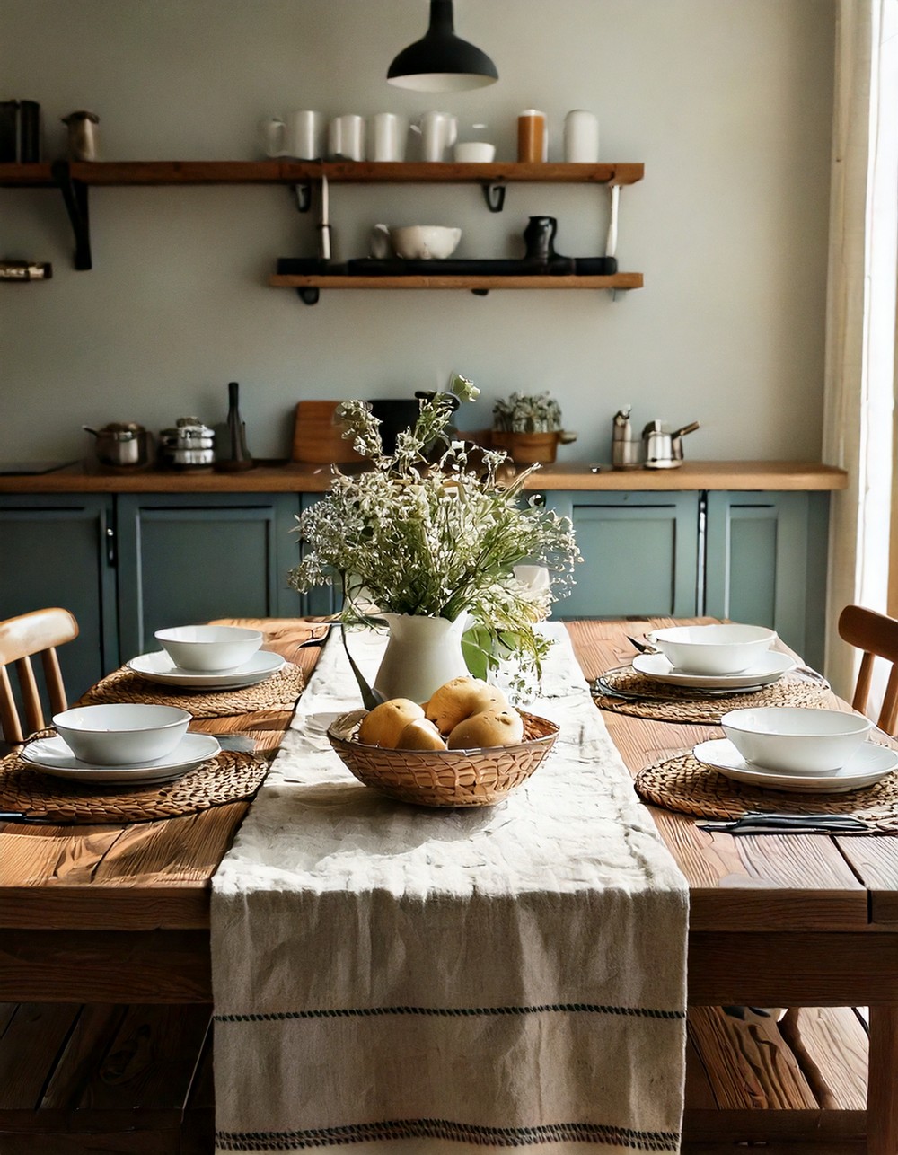 Farmhouse Linen Table Runner