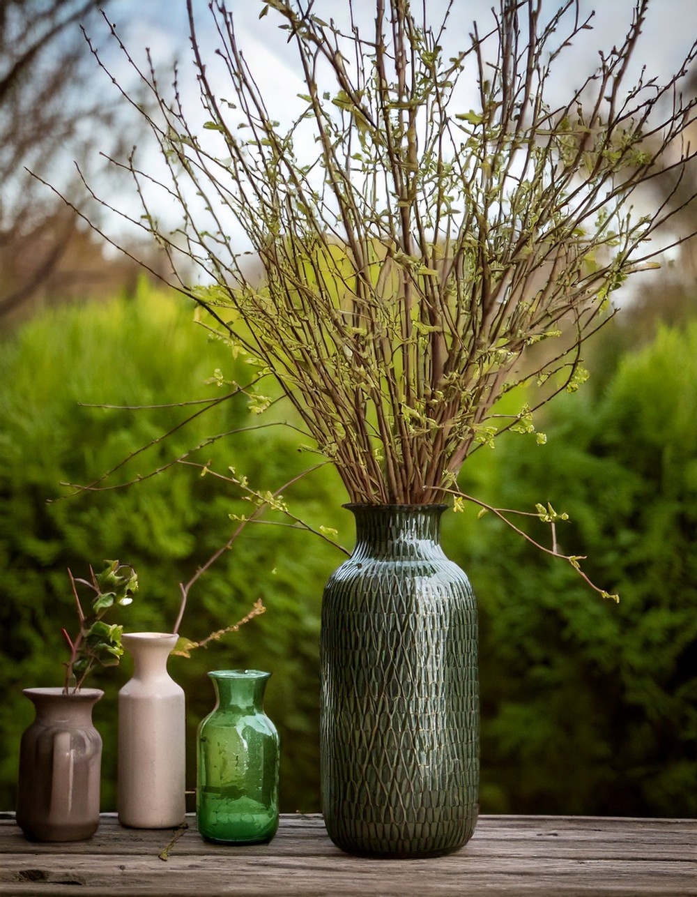 Fill Vases with Branches from Your Backyard