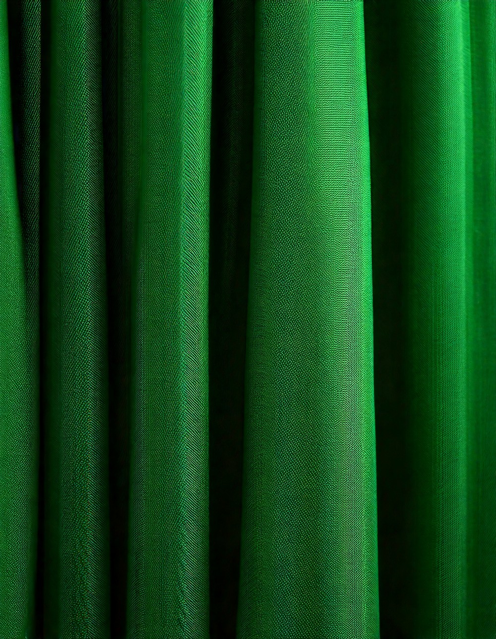 Forest Green Cotton Drapes