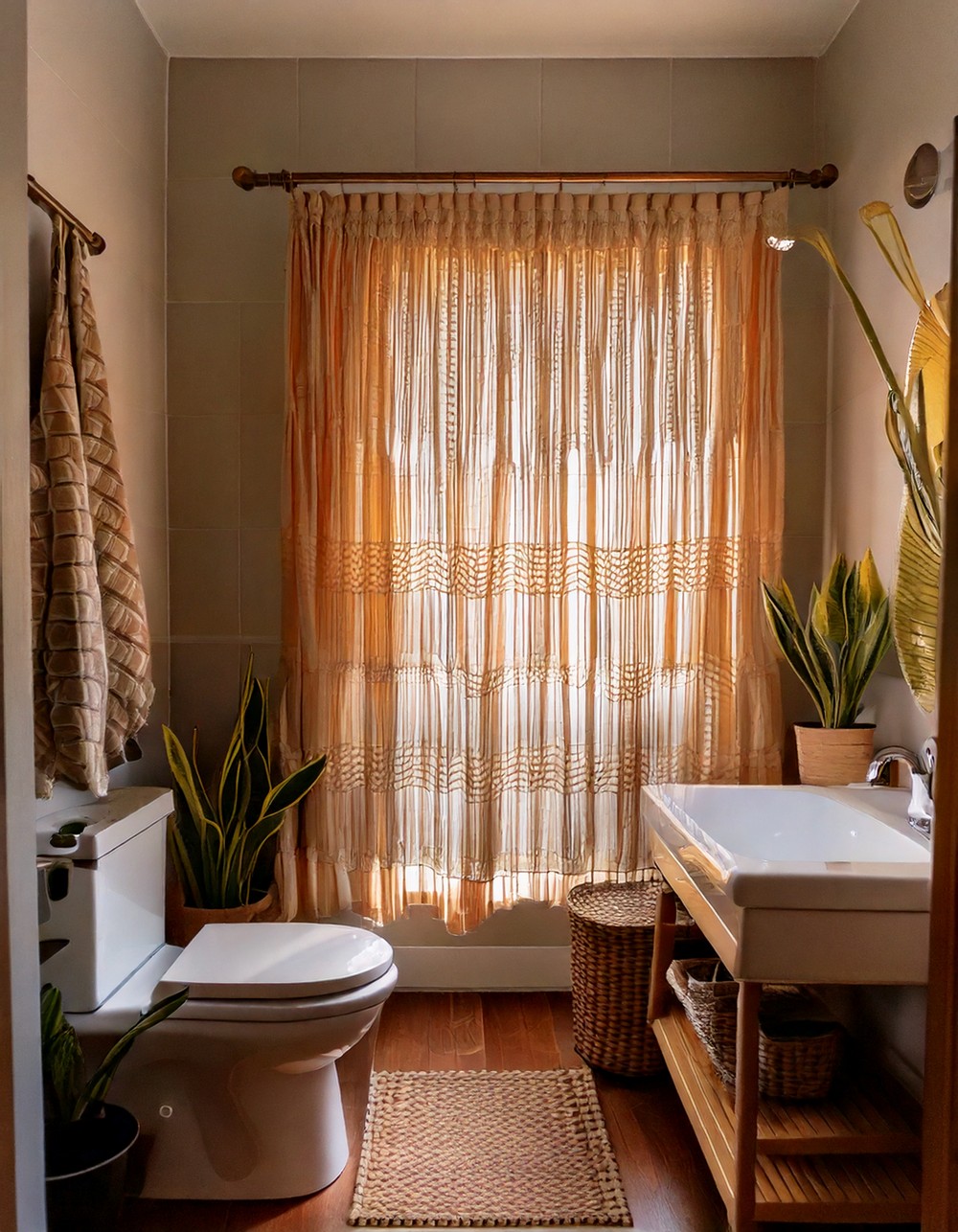 Fringed Shower Curtain