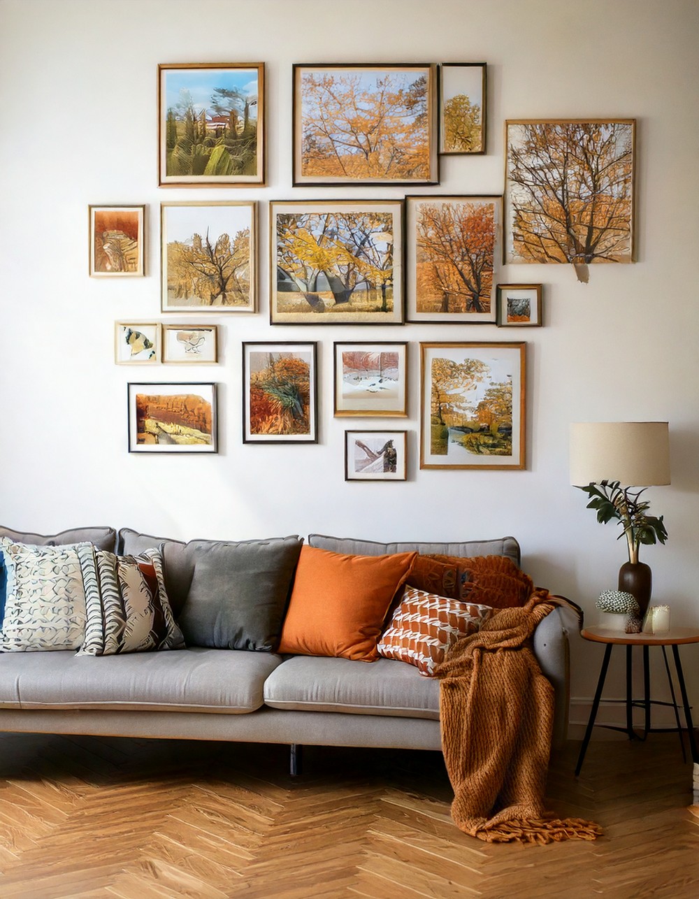Gallery Wall with Seasonal Prints