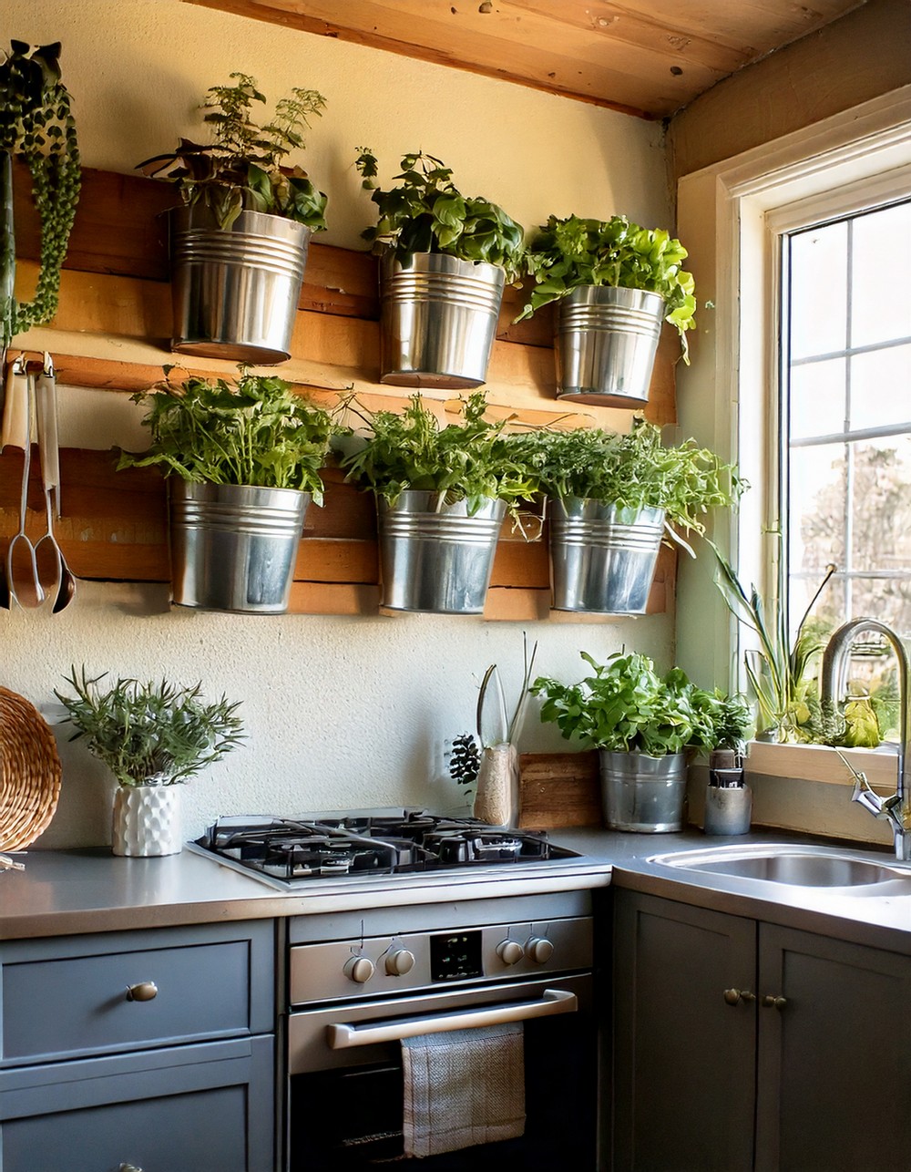 Galvanized Wall Planters