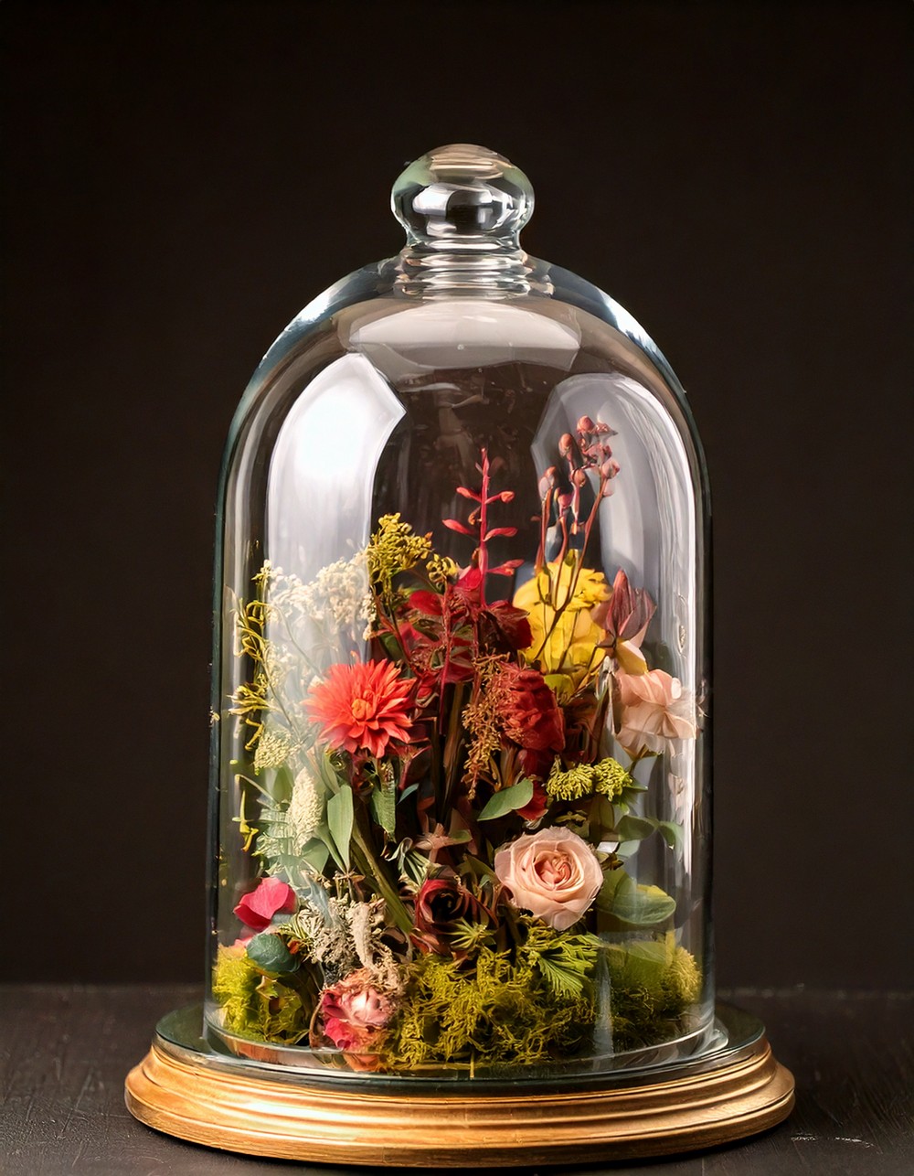 Giant Glass Cloche with Seasonal Fillers