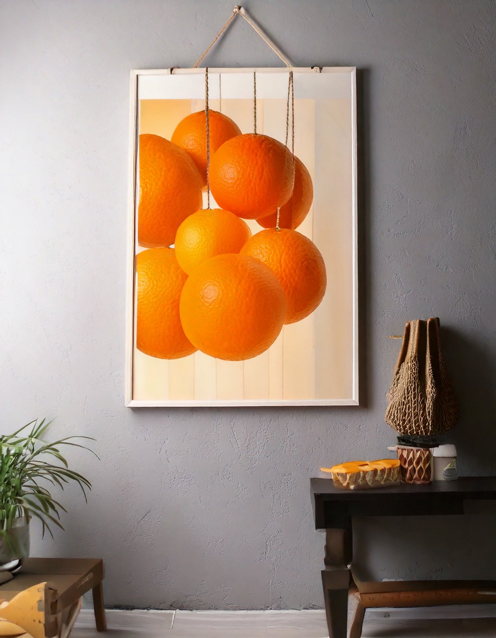 Hang Orange Abstract Wall Art