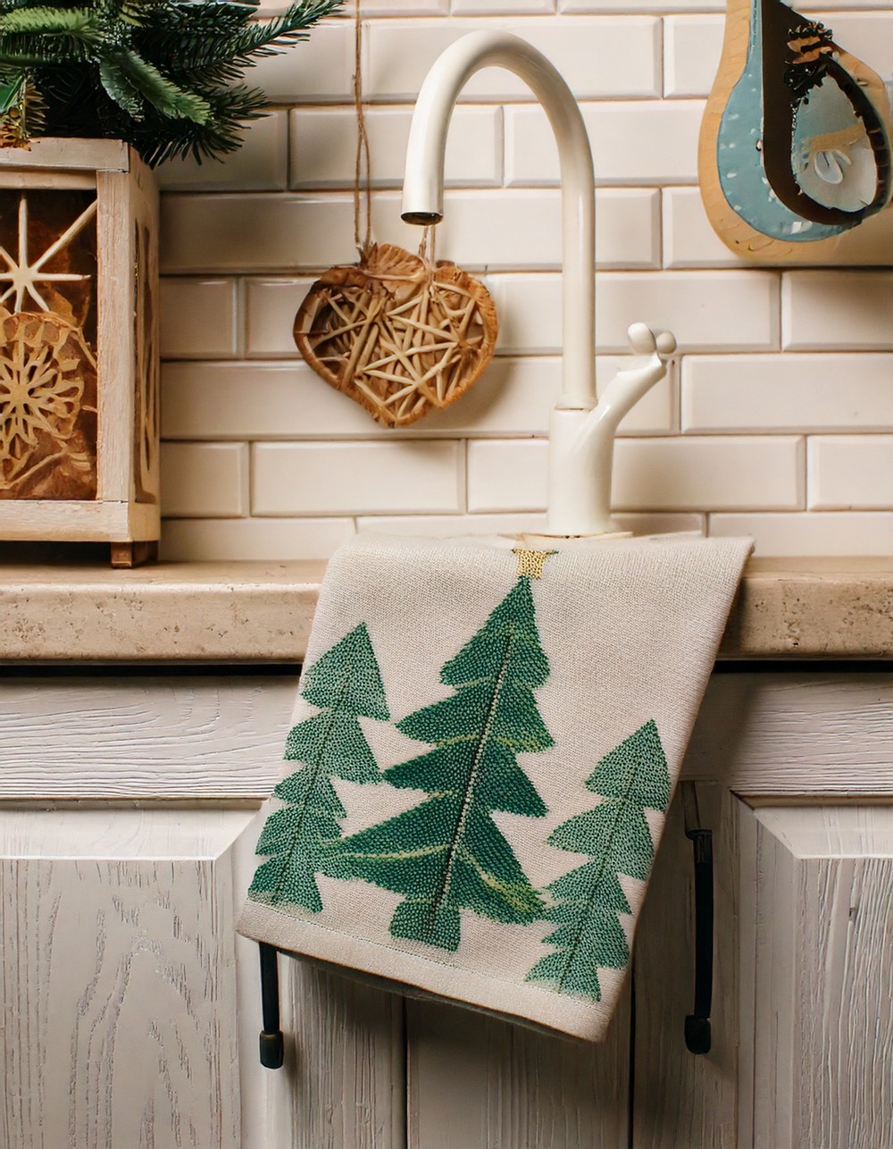 Holiday Tea Towel Display