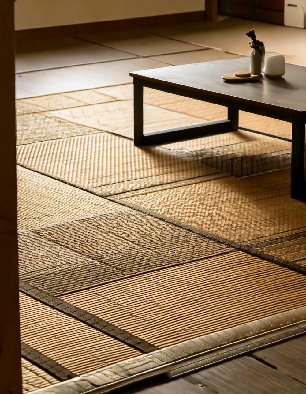 Include tatami-style floor mats or rugs