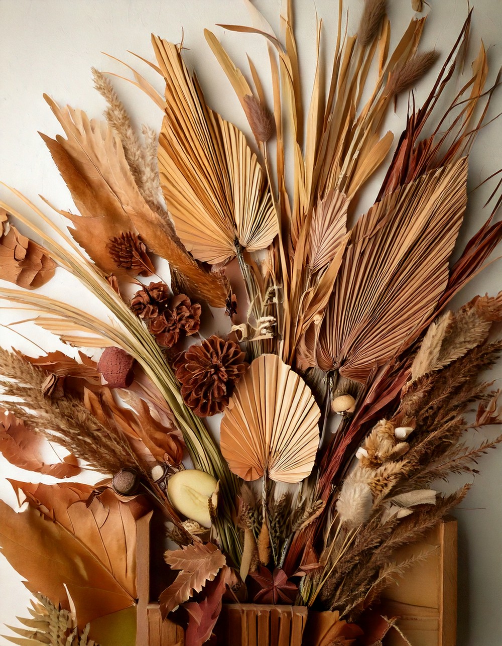 Incorporate Dried Flowers and Leaves
