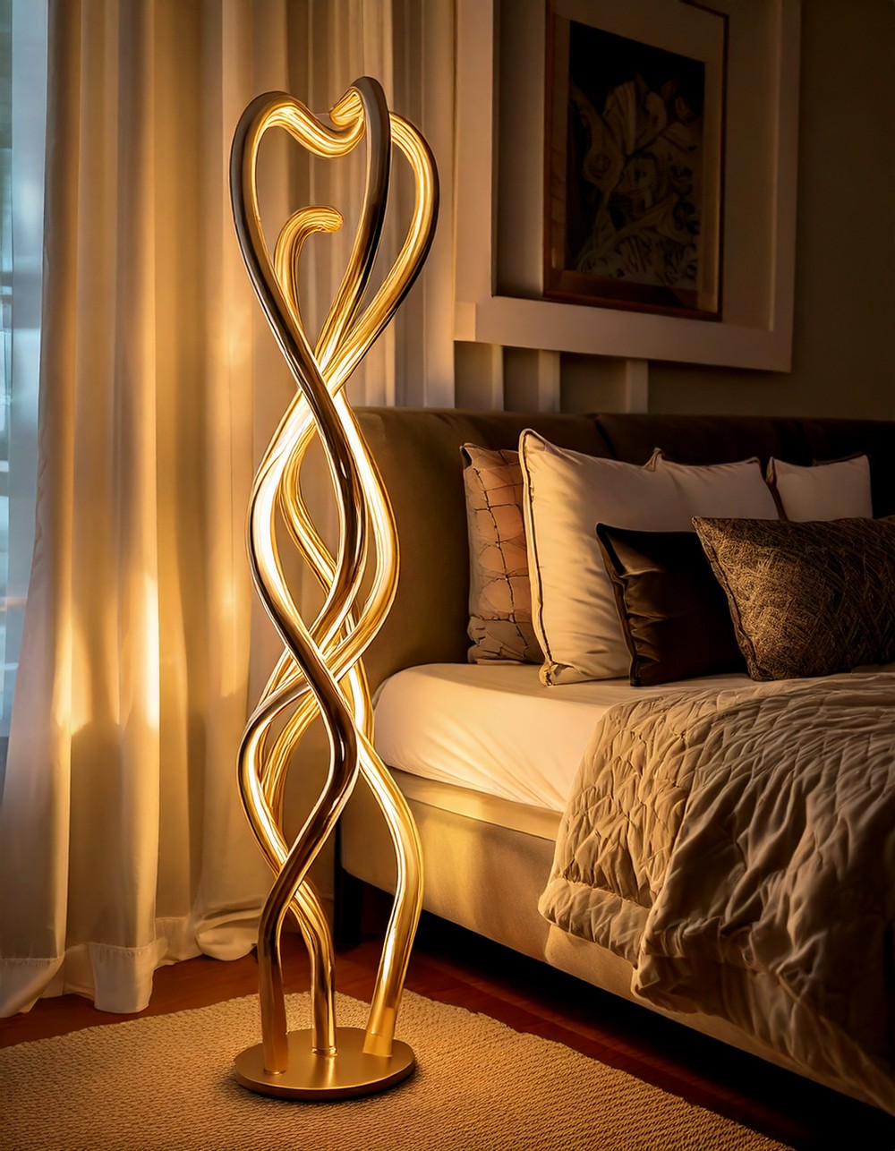Incorporate a sculptural floor lamp