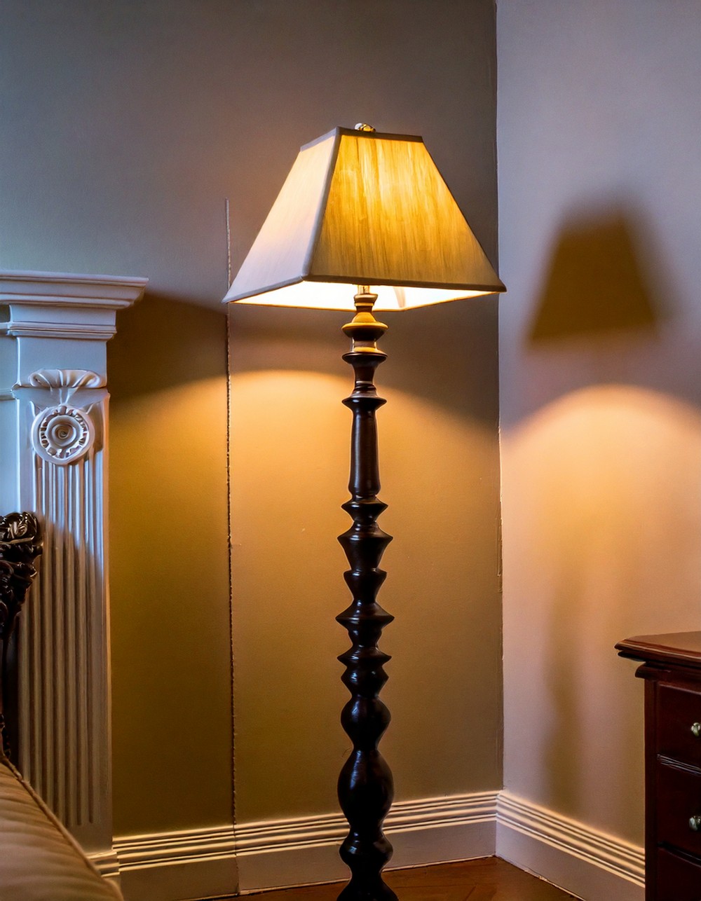 Mahogany Floor Lamp