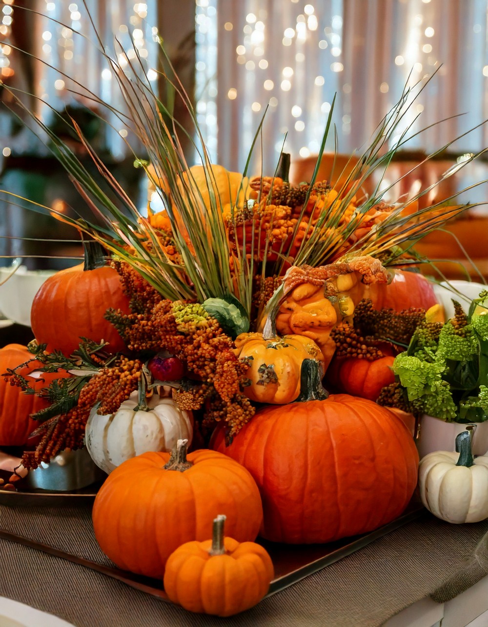 Make a Centerpiece with Grocery Store Pumpkins