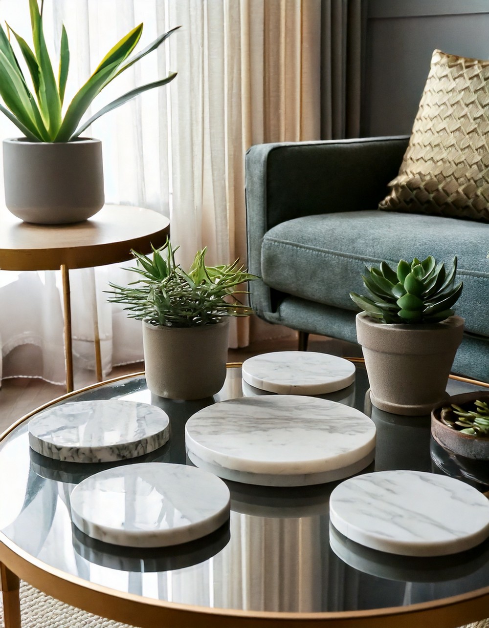 Marble Coaster Set