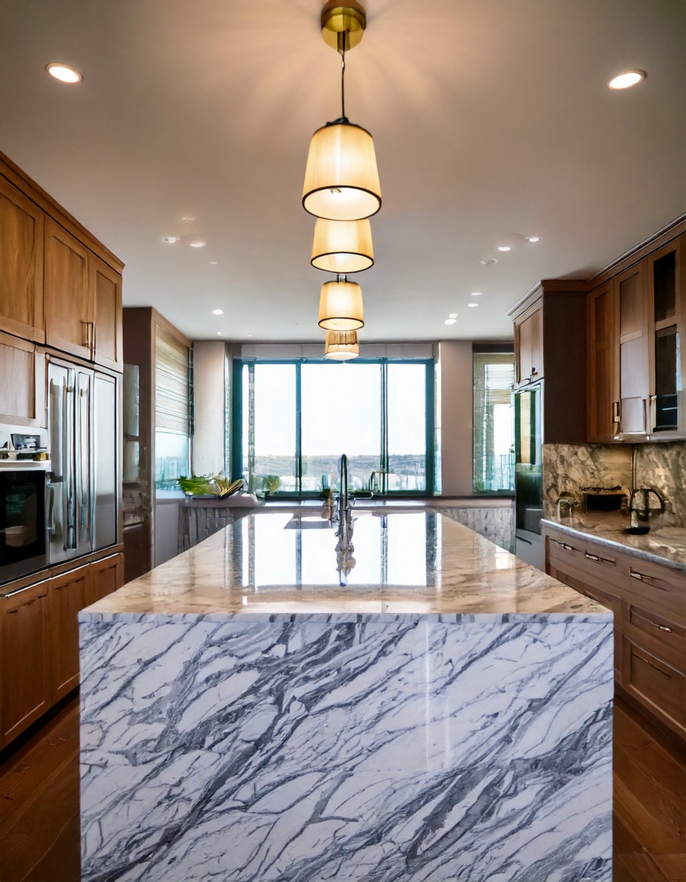 Marble Kitchen Island