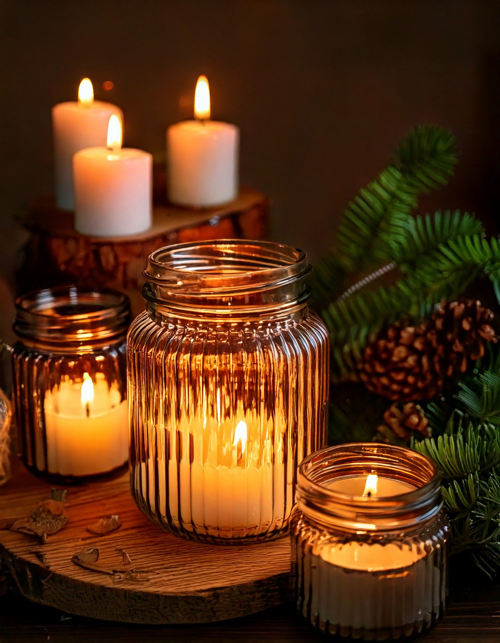 Mason Jar Candle Displays