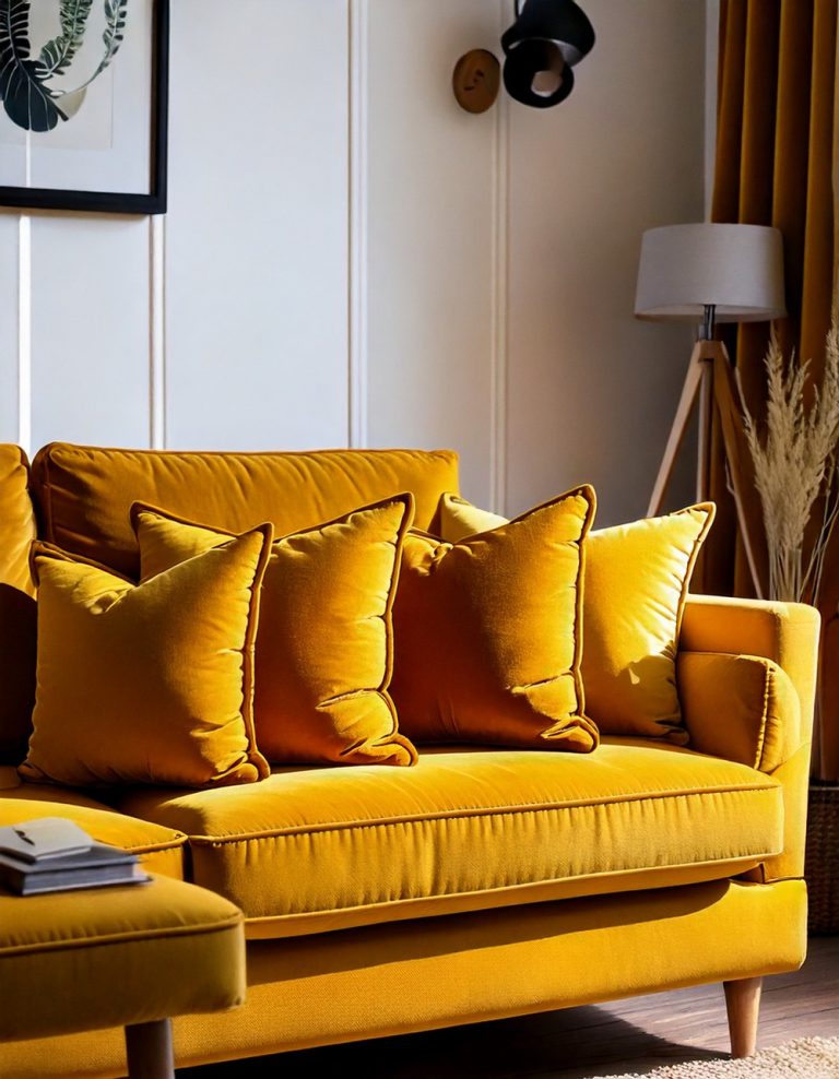 Mustard Yellow Accent Pillows