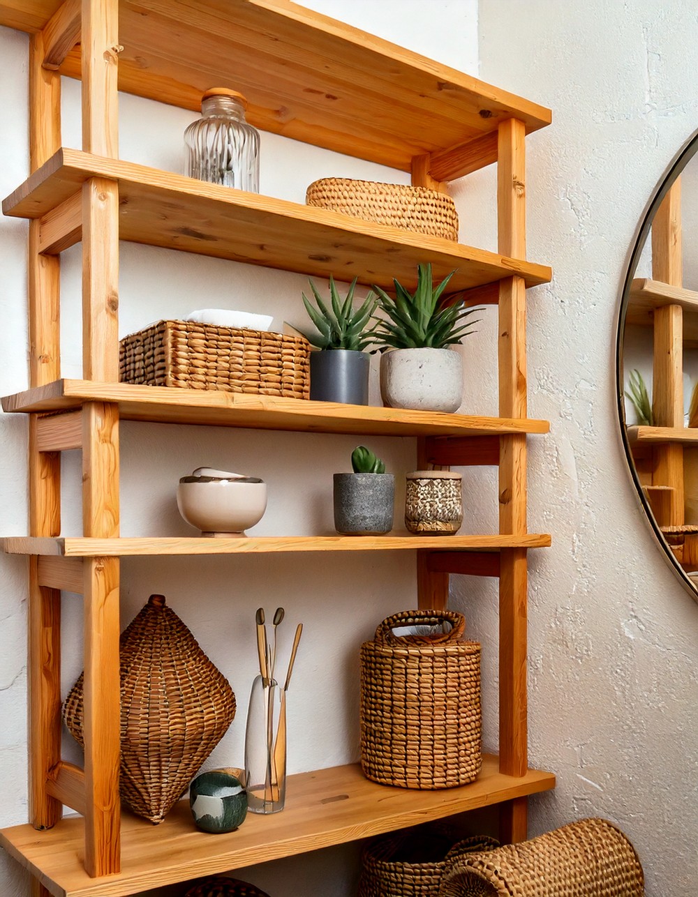 Natural Wood Shelves