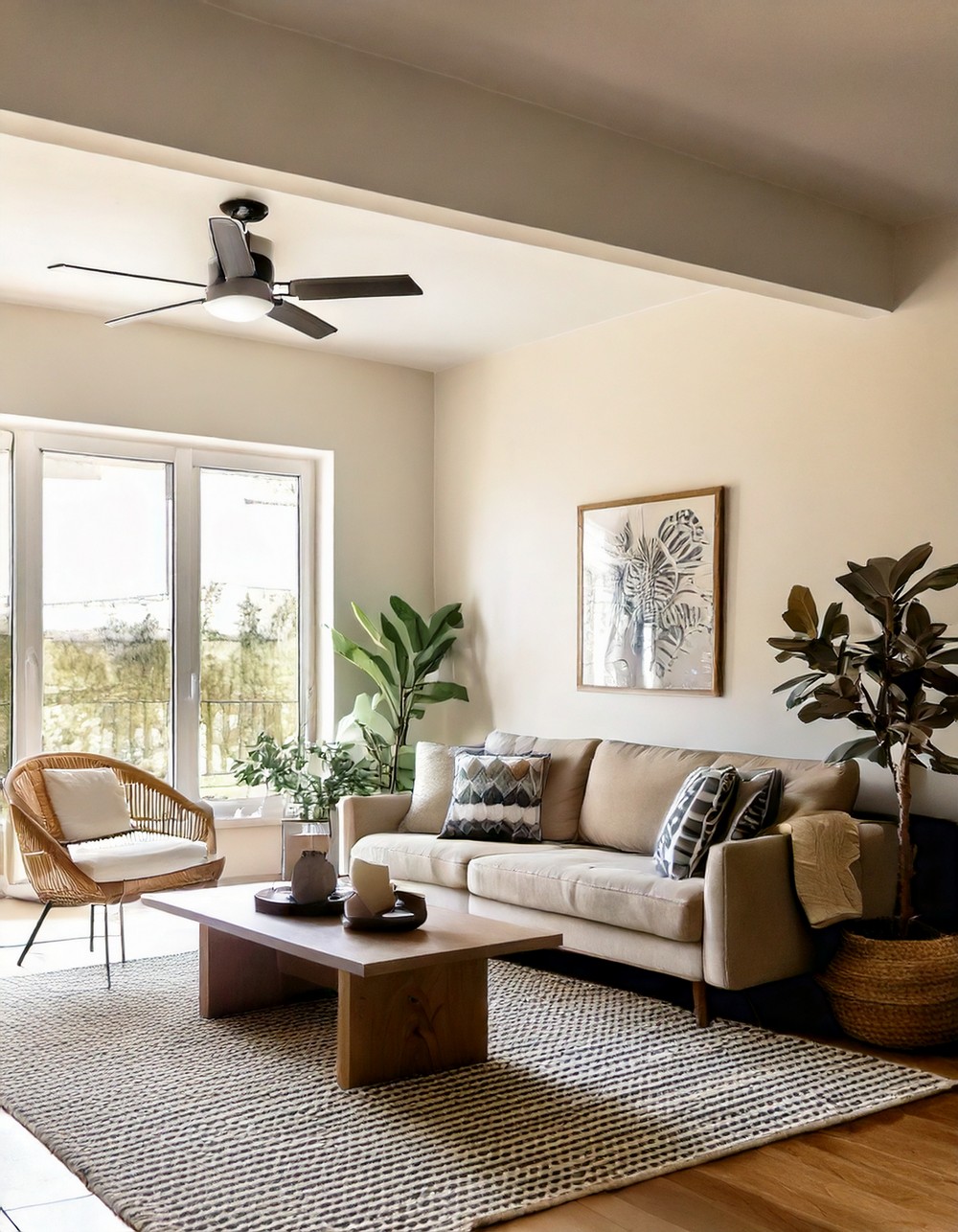 Neutral-tone area rug