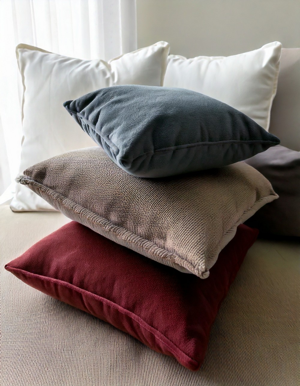 No-Sew Flannel Throw Pillows