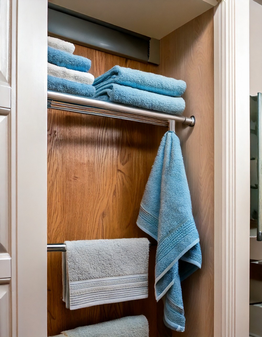 Over-the-door towel rack