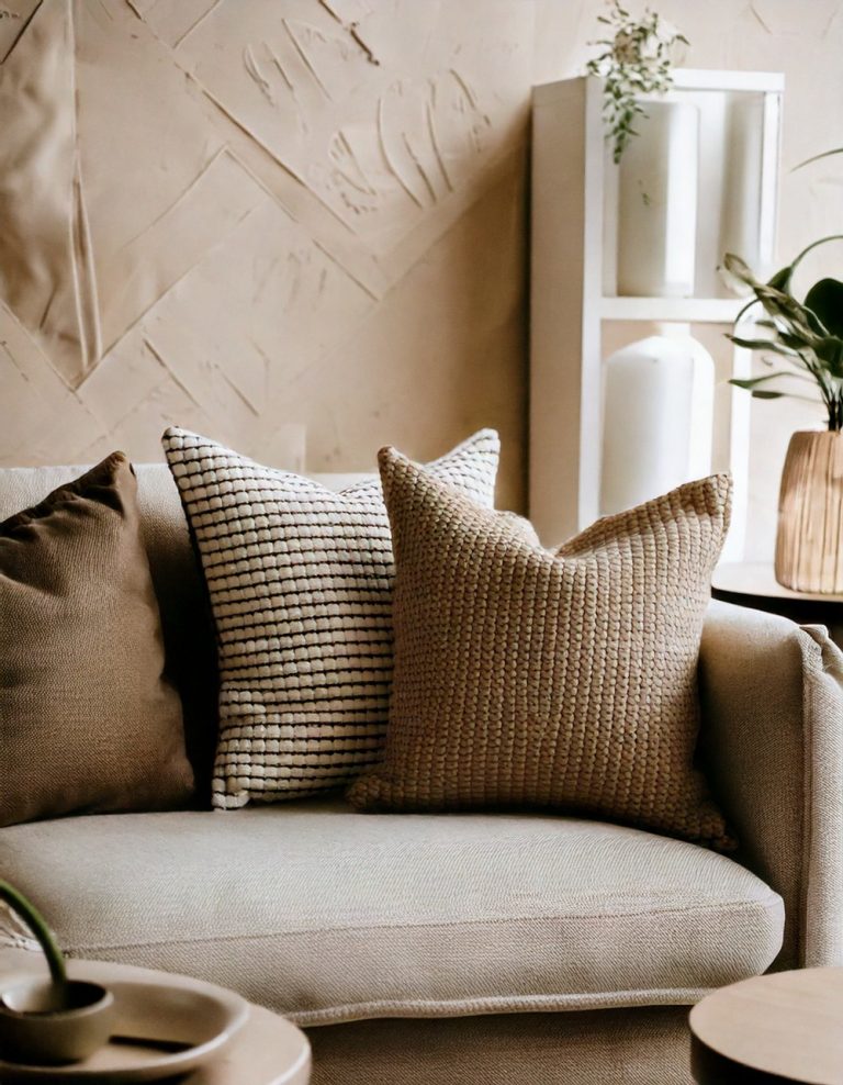 Plaid accent pillows
