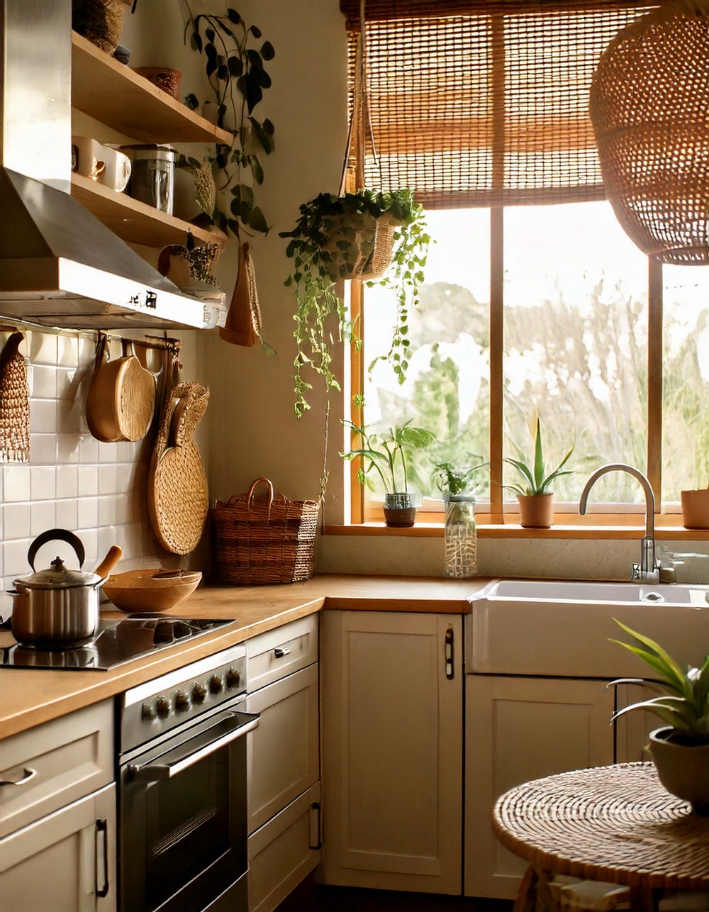 Rattan or Bamboo Accents