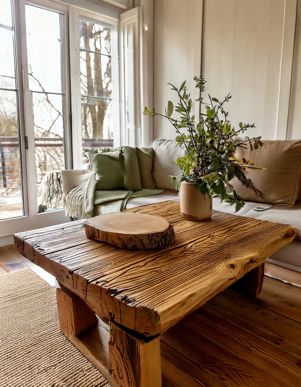 Reclaimed Wood Coffee Table Styling
