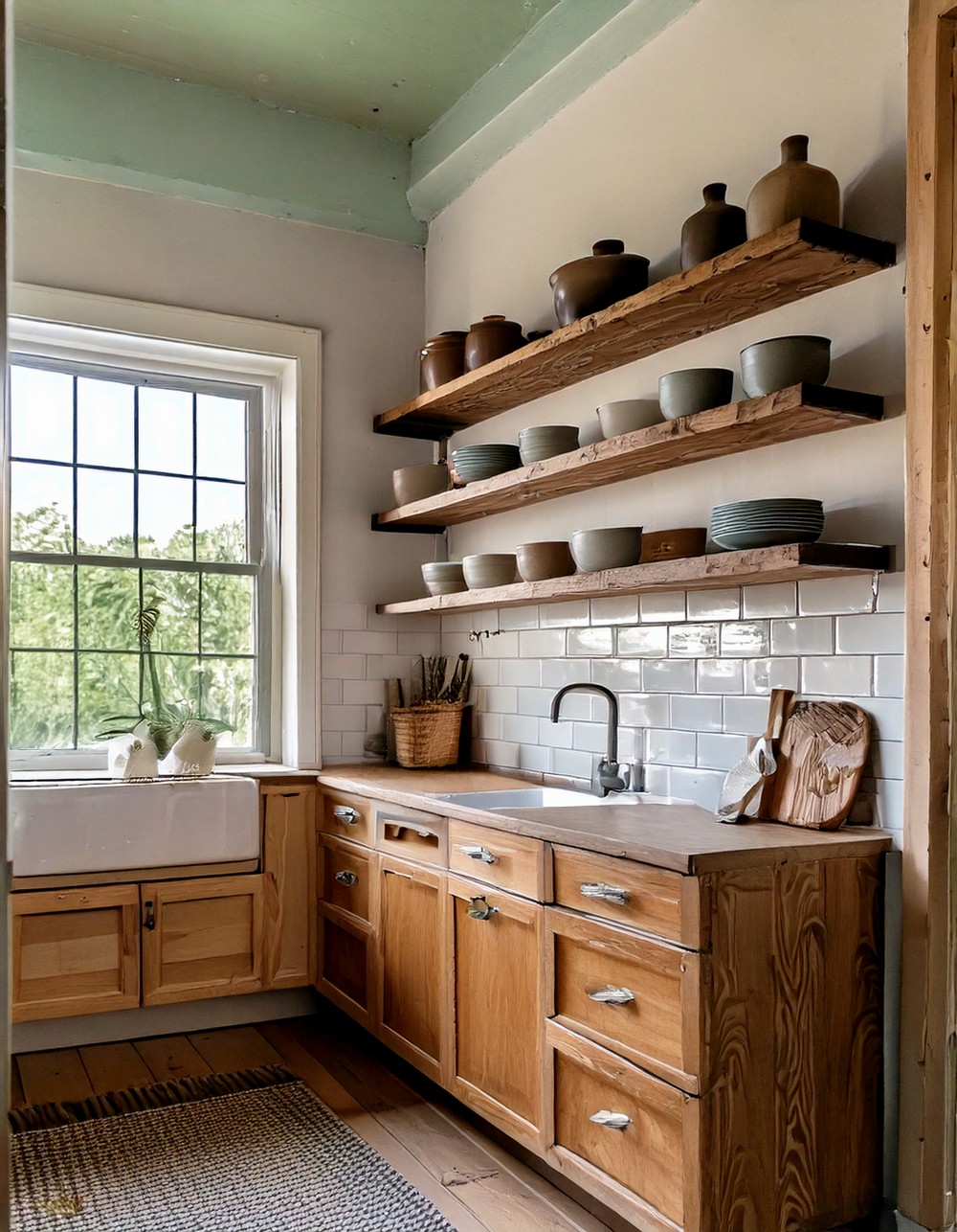Reclaimed Wood Open Shelving