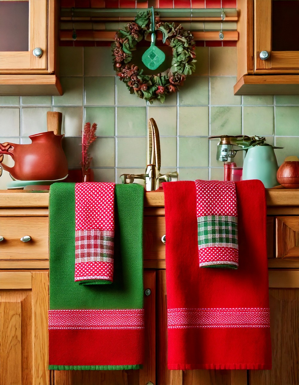 Red and Green Dish Towels