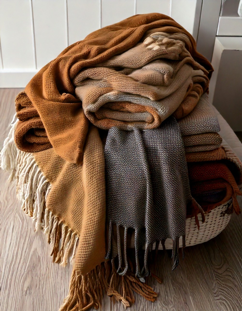 Repurpose Scarves as Throw Blankets