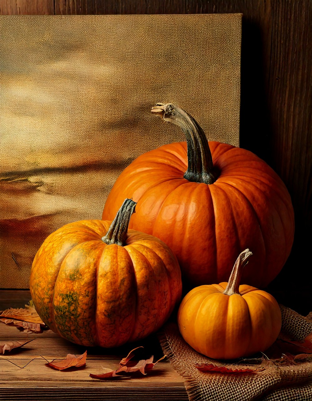 Rustic Pumpkin Canvas Prints