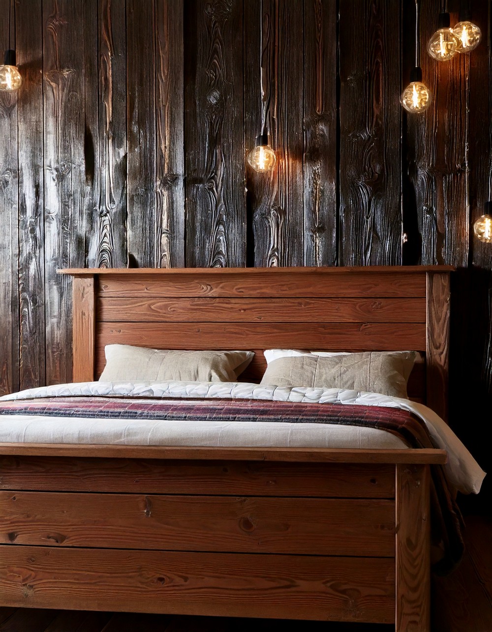 Rustic Wooden Bed Frame
