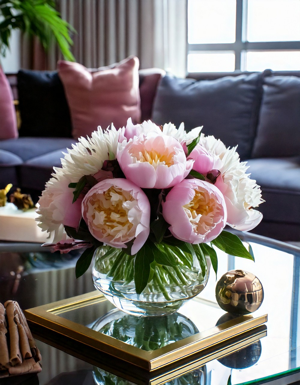 Silk Peony Bouquet