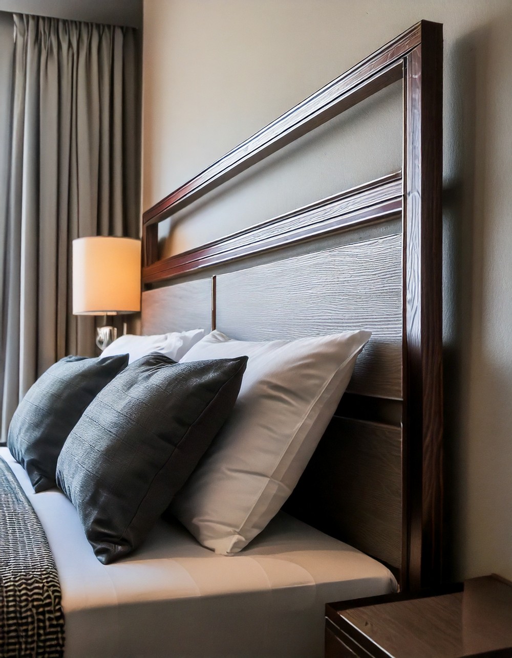 Sleek Modern Metal Frame Headboard