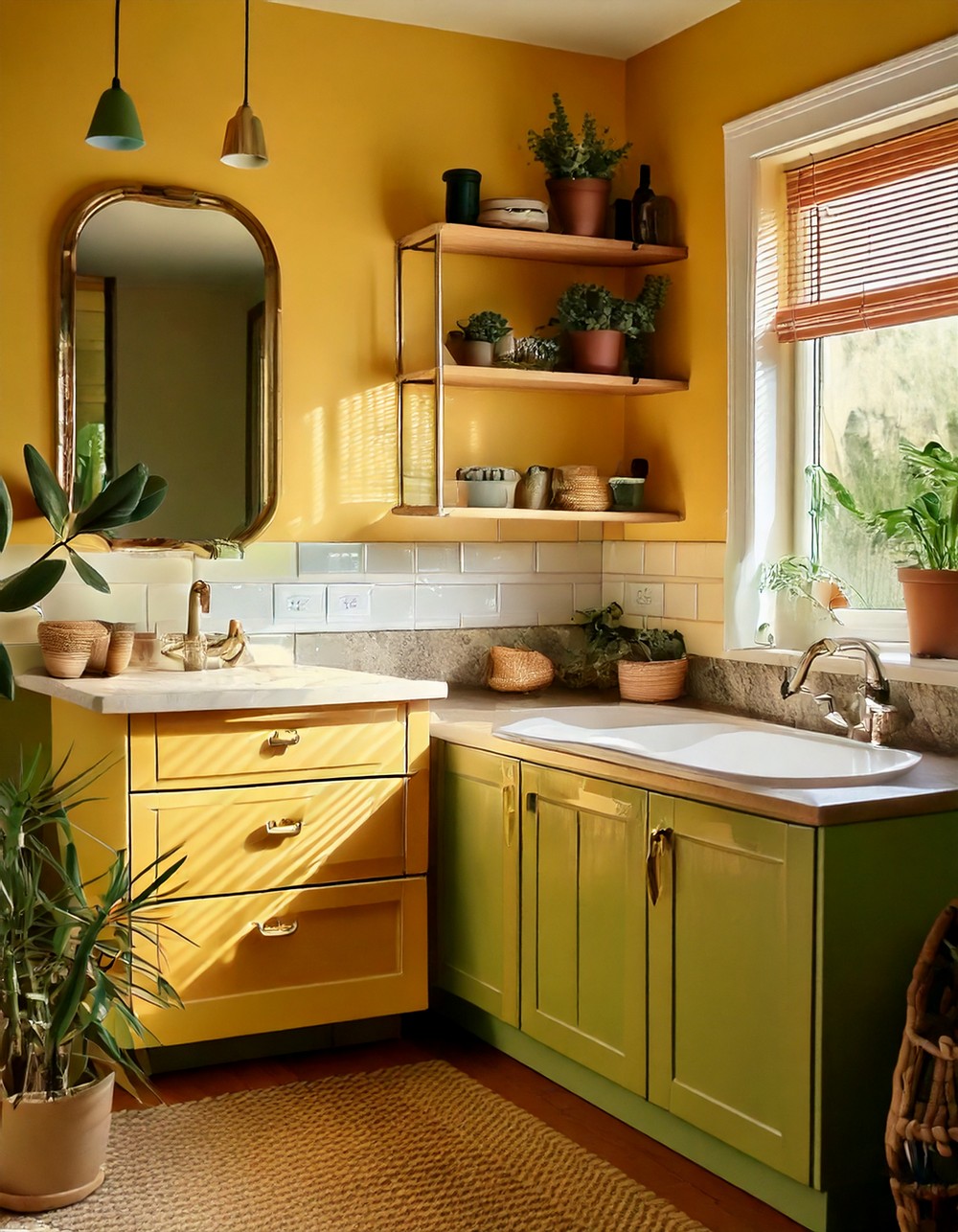 Soft Mustard for a Retro Flair