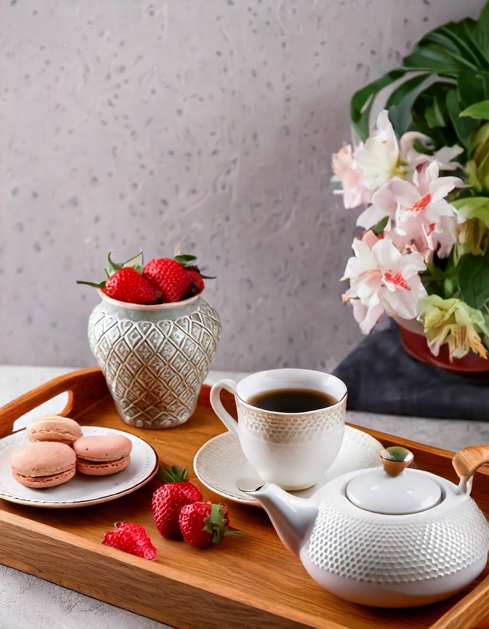 Strawberry Ceramic Cookie Jar