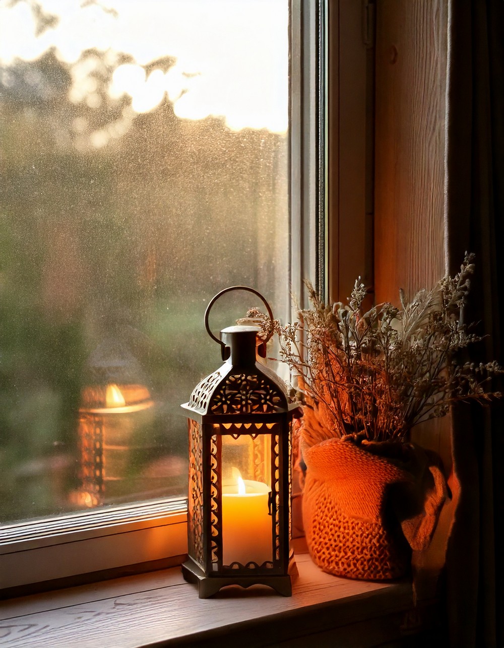 Style a Lantern Vignette by the Window