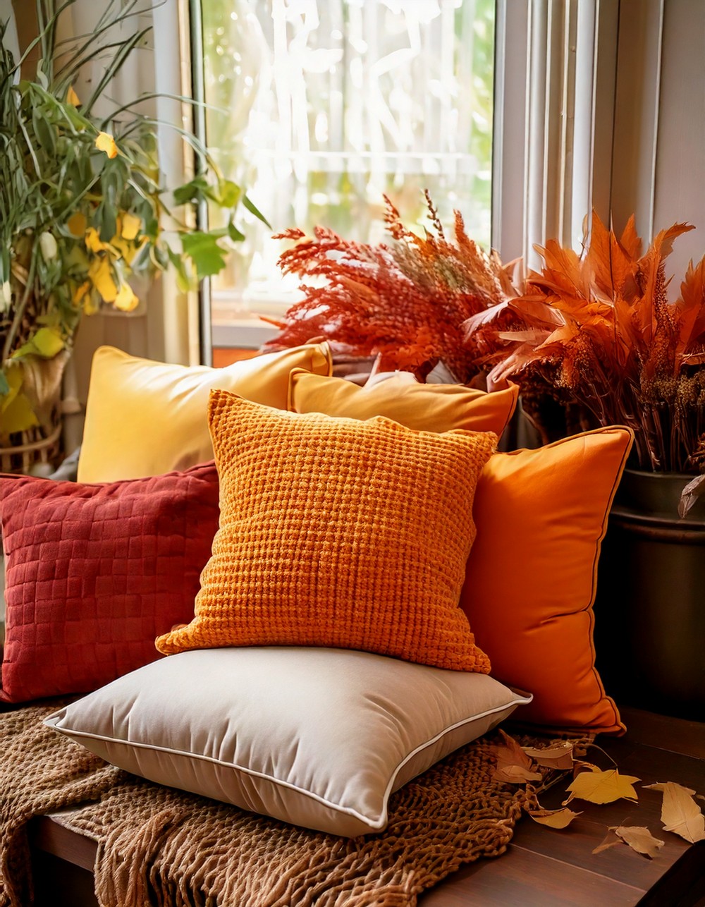 Swap Out Pillows for Autumn Hues