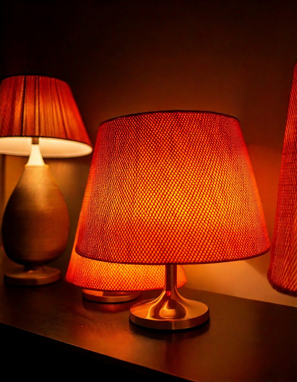 Swap in Orange Lamp Shades