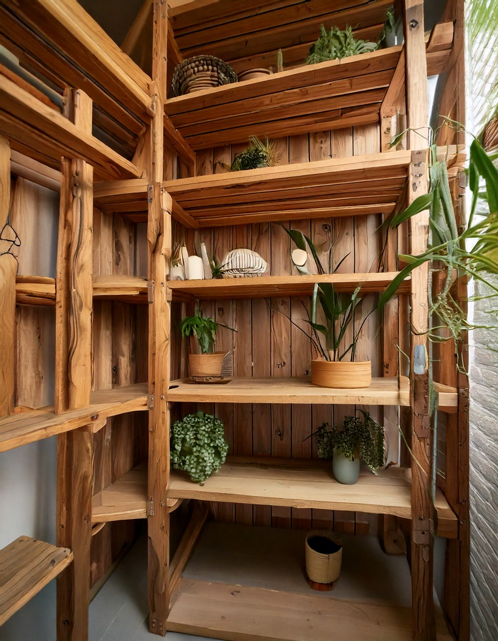 Use Reclaimed Wood Shelving