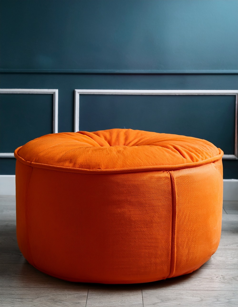 Use an Orange Ottoman or Pouf
