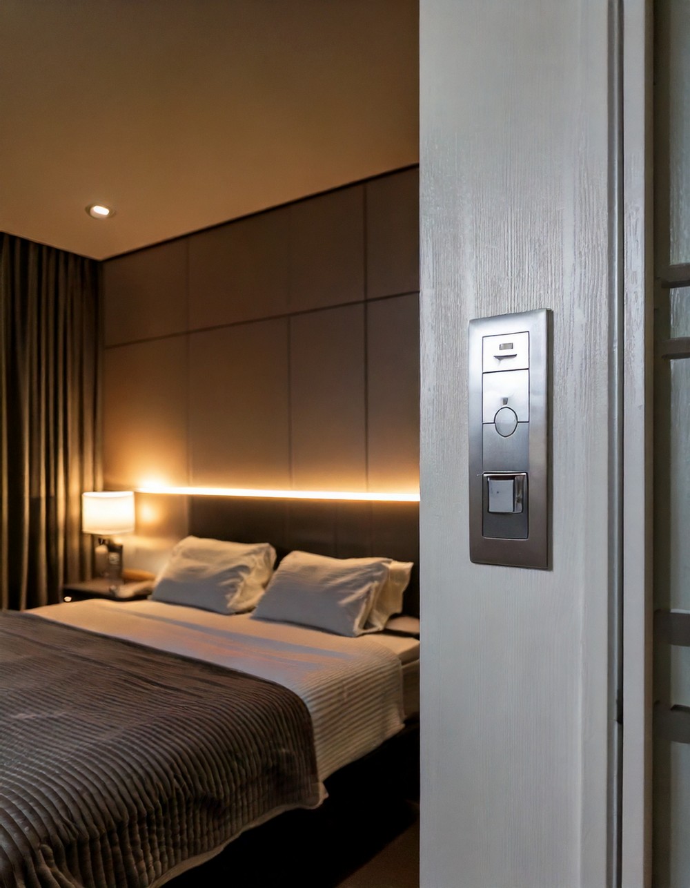 Use recessed LED lighting with dimmers