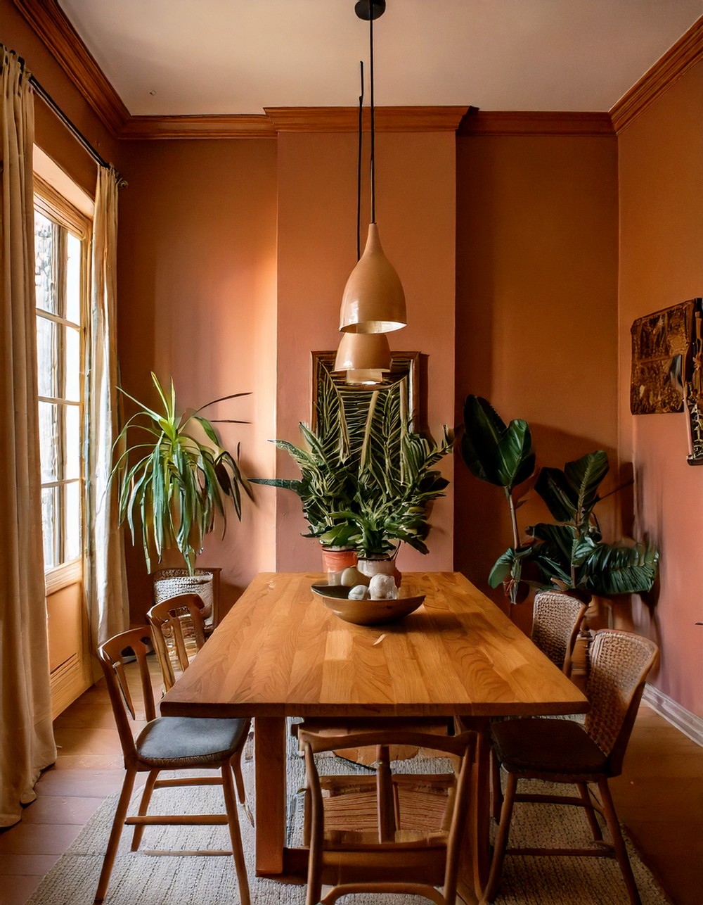 Use rich, earthy tones on the walls