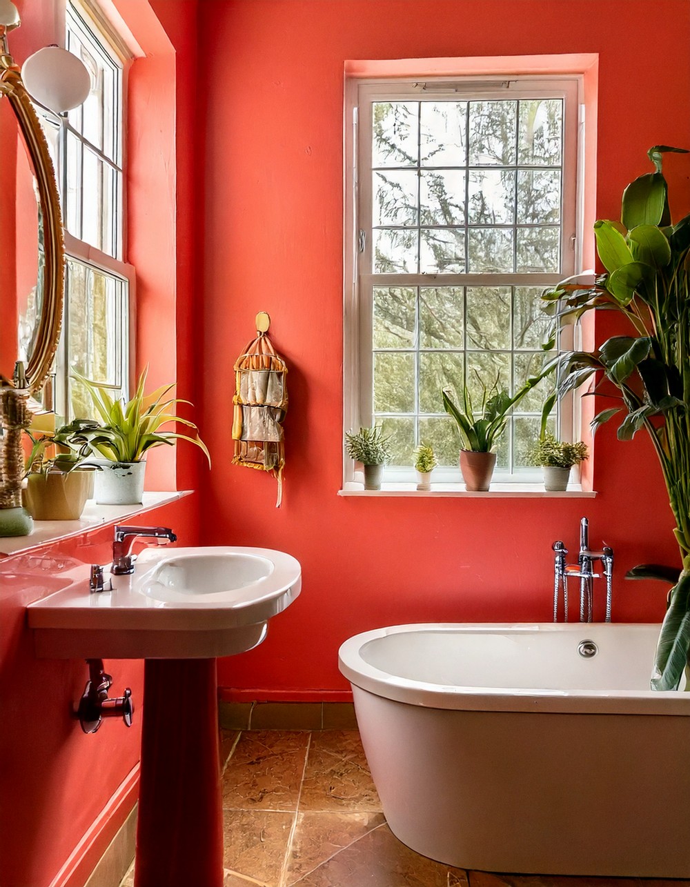 Vibrant Coral Walls