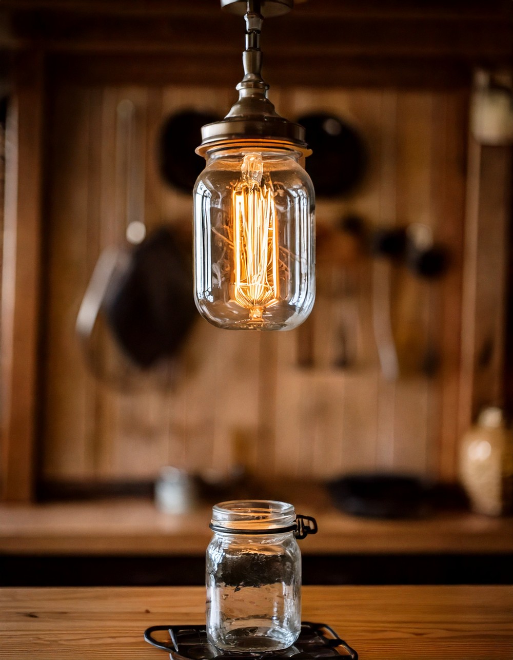 Vintage Mason Jar Light Fixture